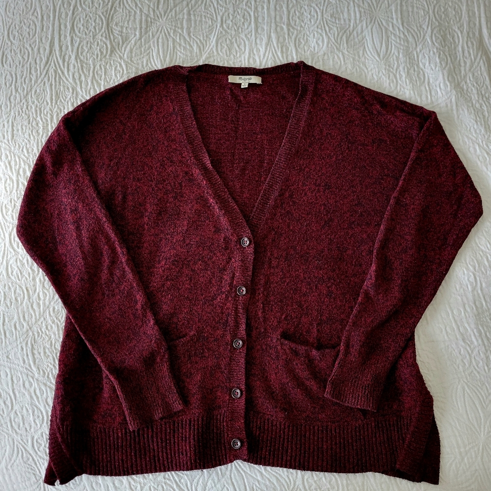 Madewell Crimson Red Cardigan In Size Small